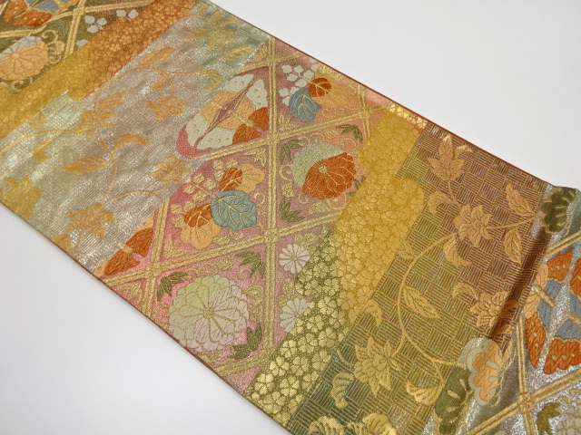 JAPANESE FUKURO OBI / WOVEN EGASUMI PATTERN